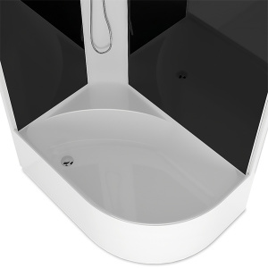 Душевая кабина Domani-Spa Delight 128 high черная тонированная, 120х80 L, тонированный
