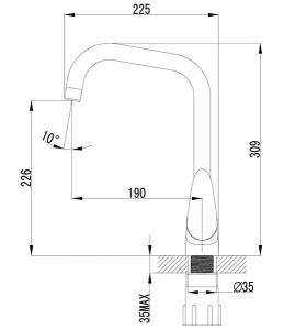 Смеситель для кухонной мойки Lemark Pramen LM3355C