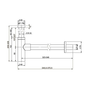 Сифон для умывальника Wellsee Drainage System 182123000