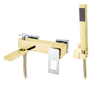 Смеситель для ванны Boheme Q 143-GCR Gold Chrome