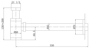 Сифон для умывальника Abber Bequem AF0030G / AF0030RG, золото матовое