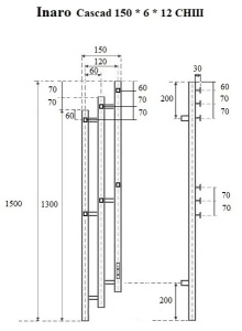 Полотенцесушитель Маргроид Ferrum Inaro 3 Cascade СНШ электрический (таймер) 6 крючков черный матовый, 120х12 3 секции 6 крючков, черный матовый