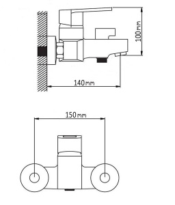 Смеситель для ванны Wisent WP3030
