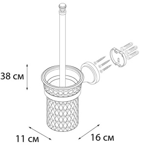 Ершик для унитаза Fixsen Crystal SF-35013
