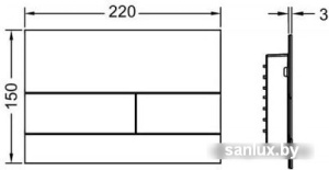 Панель смыва Tece Square II 9240834 (белый матовый) фото 1