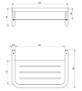Полка Deante Silia Gold ADI Z551