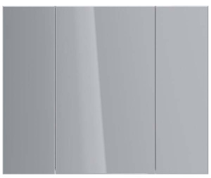 Шкаф-зеркало Lemark Universal 90 / 100 / 120, 90х79, белый глянец