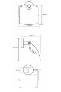 Держатель для туалетной бумаги Bemeta Omega 104112012R / 104112012, левый, хром