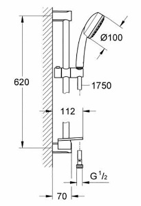 Душевой гарнитур Grohe New Tempesta Cosmopolitan 100 26083002