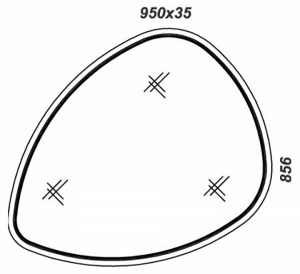 Зеркало Aqwella Clarberg Stone