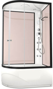 Душевая кабина Domani-Spa Delight 128 high pink capuchino, 120х80 L, прозрачный