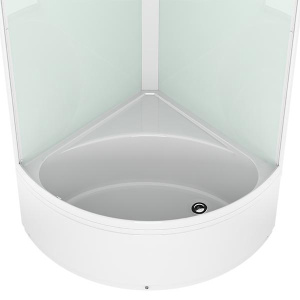 Душевая кабина Domani-Spa Simple 99 Eco high белая без крыши, 90х90, прозрачный