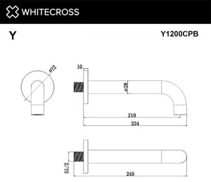 Излив Whitecross Y1200CPB