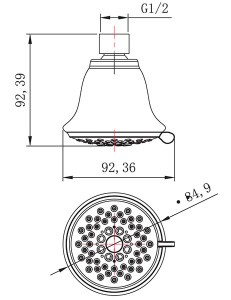 Верхний душ Lemark LM8043C