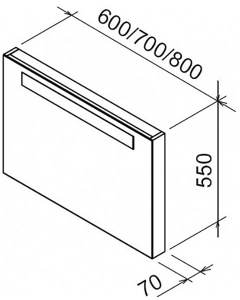 Зеркало Ravak Classic береза, 80х55