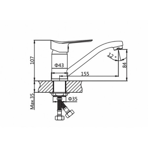 Смеситель для кухонной мойки AV Engineering AVLAW4-B589-636