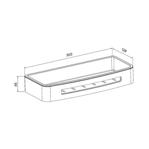 Полка Iddis SHE10SBi44 / SHE10SPi44, черный матовый