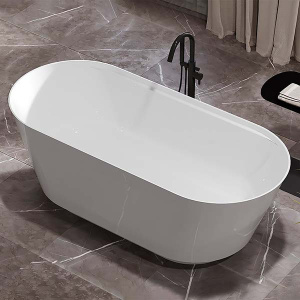 Ванна из искусственного камня Belux Ариэль с подсветкой белый матовый Solid Surface