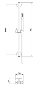 Душевой гарнитур Omnires MICROPHONE-SBL