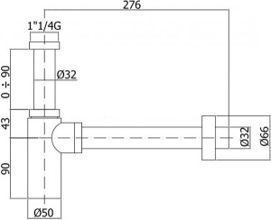 Сифон для умывальника Paffoni Light ZACC240ST