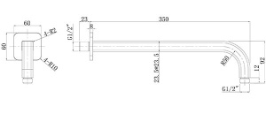 Кронштейн для верхнего душа Omnires RA15CRB