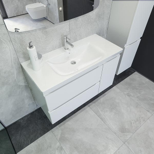 Тумба под умывальник Caprigo Forte 100 36115R-SF027 / 120 36117R-SF027, 100, белый матовый