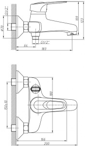 Смеситель для ванны Haiba HB3204