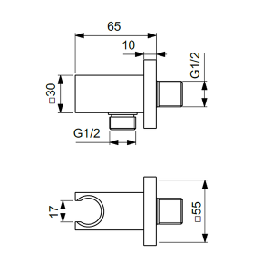 Шланговое подключение Ideal Standard IdealRain BC771AA