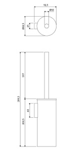 Ершик для унитаза Omnires Modern Project MP60621AT
