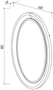 Зеркало Belux Ксанти В65 / В75 / В85 белое, 65х95, белый