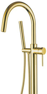 Смеситель для ванны Boheme Uno 469-G Gold / 469-MG Matt Gold напольный, золото матовое