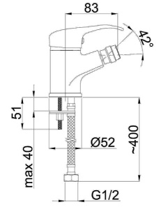 Смеситель для биде Rubineta Standard Prince P-16 Sher