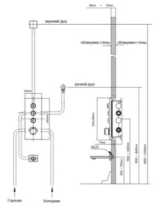 Смеситель встраиваемый Vincea VSCV-433TBG термостатический (3 функции)
