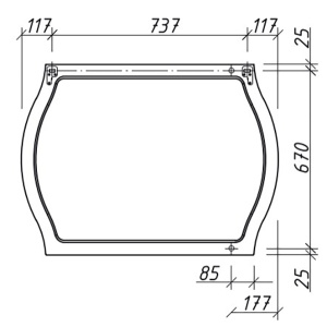 Зеркало Caprigo Milano 100 14331-B231