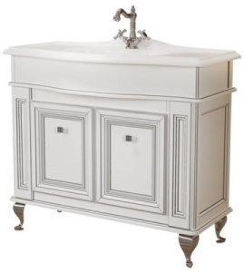 Тумба под умывальник Caprigo Fresco 90 10613G-B016 / 100 10614G-B016, 100, белый матовый
