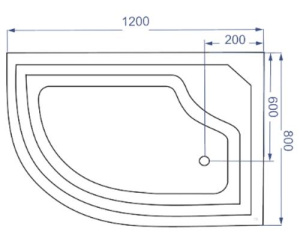 Душевая кабина Coliseum Simple T120 белая, 120х80, матовый