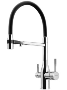 Смеситель для кухонной мойки Sancos Garda SC4009CH / SC4009BN с подключением к фильтру воды, хром, черный