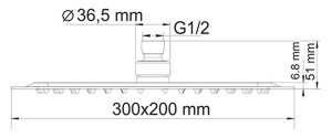 Верхний душ Wasserkraft A069