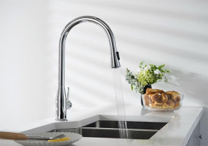 Смеситель для кухонной мойки Timo Saona 2336/00FL с выдвижным изливом