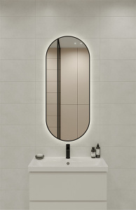 Зеркало Cersanit Eclipse Smart 64151 в черной рамке