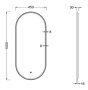 Зеркало Roxen Grown 510200-100B в черной алюминиевой раме