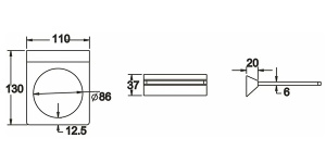 Ершик для унитаза Rose RG1600H