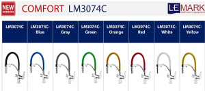 Смеситель для кухонной мойки Lemark Comfort LM3074C-Orange с подключением к системе очистки воды