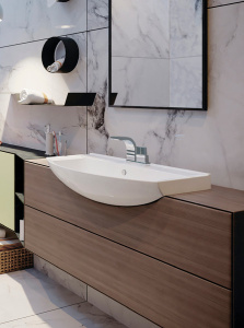 Умывальник Sanita Luxe Best 65 / 75 / 85, 63x43