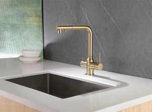 Смеситель для кухонной мойки Abber Emotion AF8814G с подключением к фильтру воды