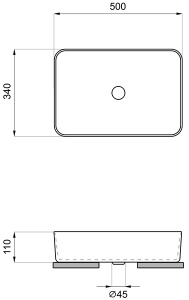 Умывальник Wellsee FreeDom 2.0 323003000 / 323004000 / 323005000, 50х34, белый