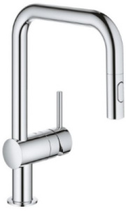 Смеситель для кухонной мойки Grohe Minta 32322002 / 32322DC2 с выдвижным изливом, хром