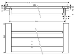 Полка для полотенец с держателем Hansgrohe AddStoris 41751670