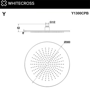 Верхний душ Whitecross Y1300CPB