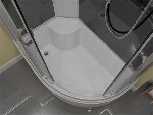 Душевая кабина Erlit ER3512TPL-C4-RUS / ER3512TPR-C4-RUS, 120х80 L, тонированный